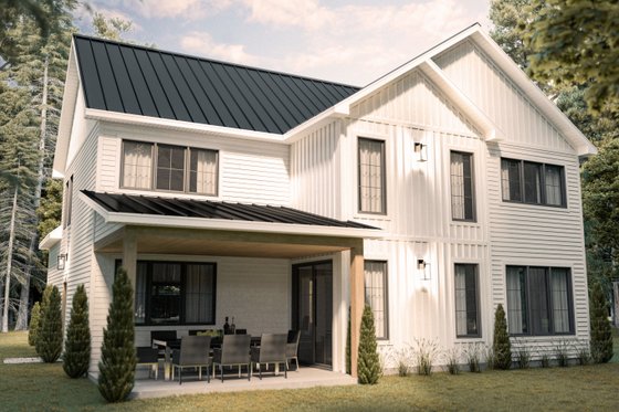 Exterior - Rear Elevation for Farmhouse House Plan #23-2788 - 3 bed, 2.5 bath