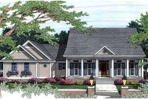 Southern Exterior - Front Elevation Plan #406-194