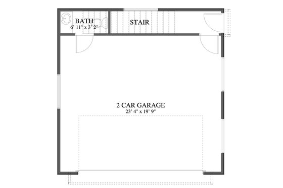 Floor Plan - Main Floor for Traditional House Plan #1060-460 - 1 bed, 1.5 bath