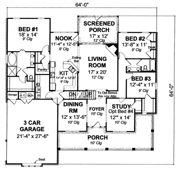 Traditional Floor Plan - Main Floor Plan #20-1832