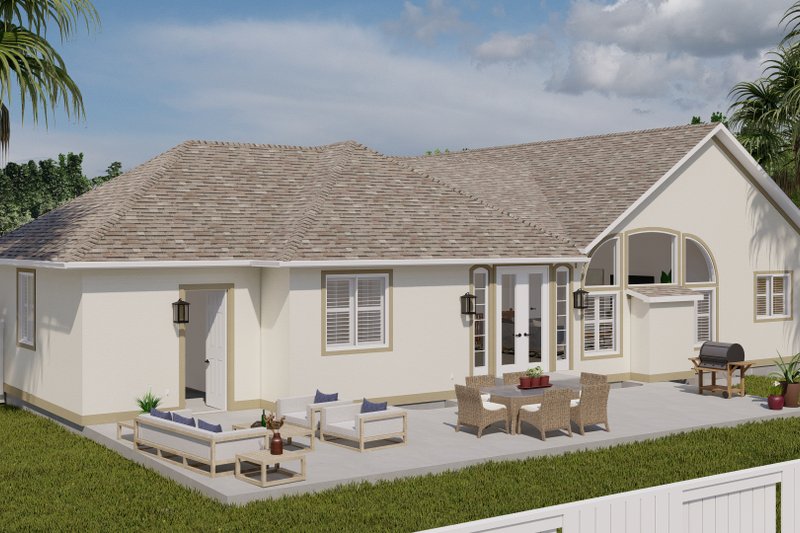 House Design - Exterior - Rear Elevation for Craftsman House Plan #1060-261 - 2 bed, 2 bath