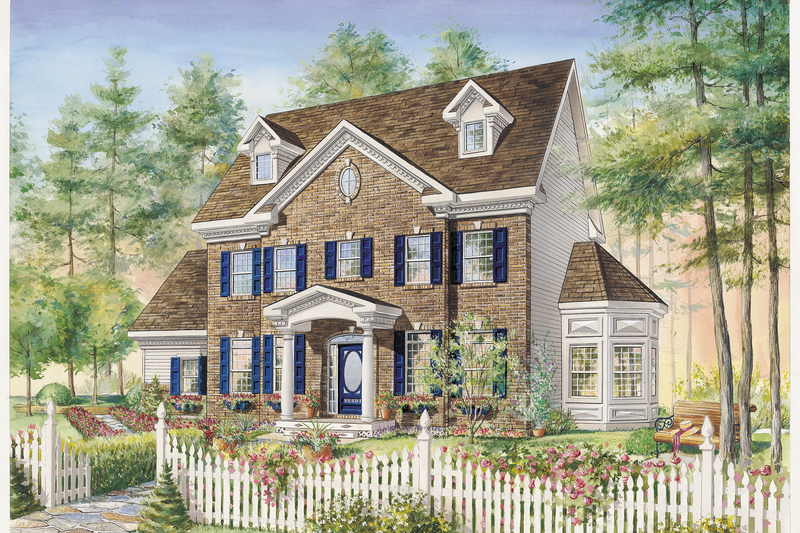 Home Plan - Colonial Exterior - Front Elevation Plan #25-4792