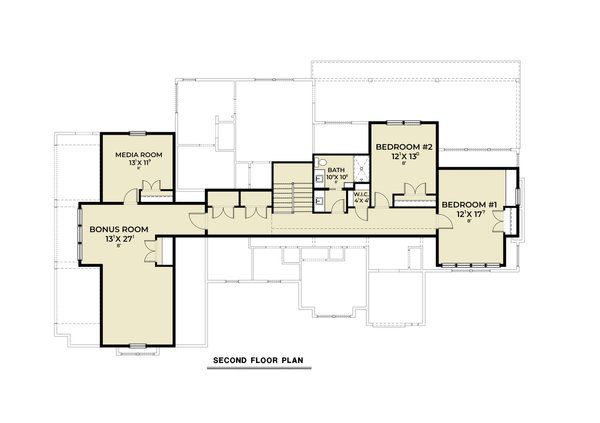 Farmhouse Floor Plan - Upper Floor Plan #1070-227