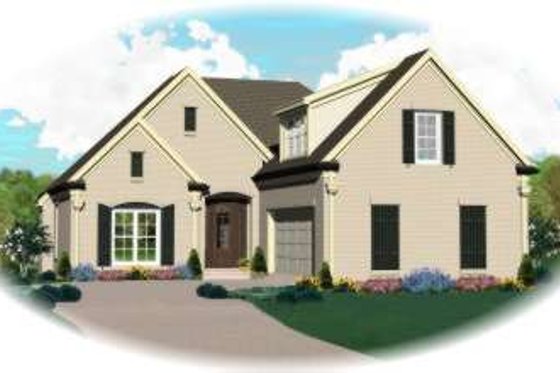 Exterior - Front Elevation for European House Plan #81-1419 - 3 bed, 2.5 bath
