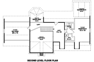 Floor Plan - Upper Floor for Traditional House Plan #81-13687 - 2 bed, 2 bath