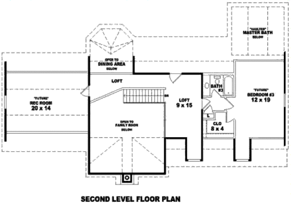 Traditional Floor Plan - Upper Floor Plan #81-13687
