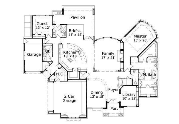 Traditional Floor Plan - Main Floor Plan #411-635
