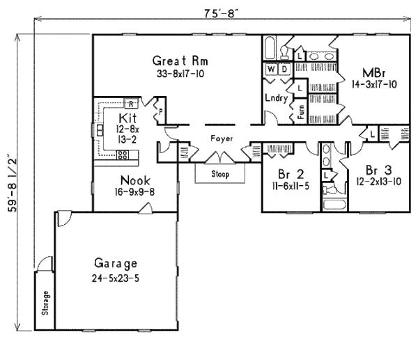 House Design - Modern Floor Plan - Main Floor Plan #57-531