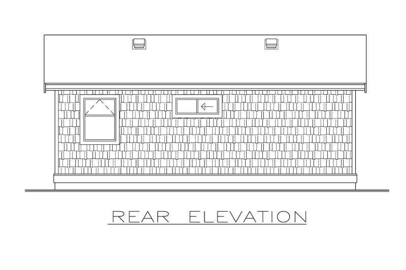 Home Plan - Exterior - Rear Elevation for Cottage House Plan #1100-66 - 2 bed, 1 bath