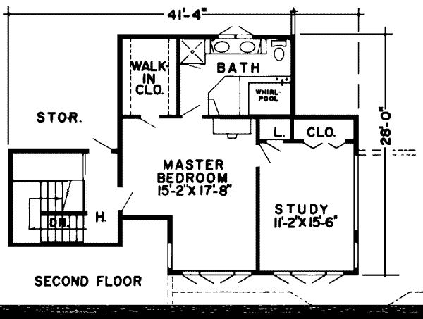 Traditional Floor Plan - Upper Floor Plan #312-568