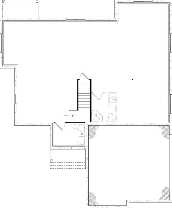 Ranch Floor Plan - Lower Floor Plan #23-2657