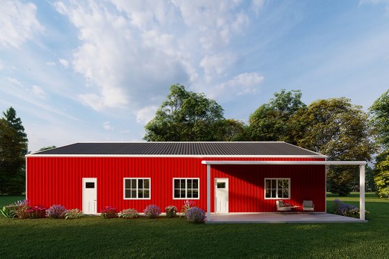 Exterior - Other Elevation 6 for Barndominium House Plan #1107-20 - 2 bed, 2 bath