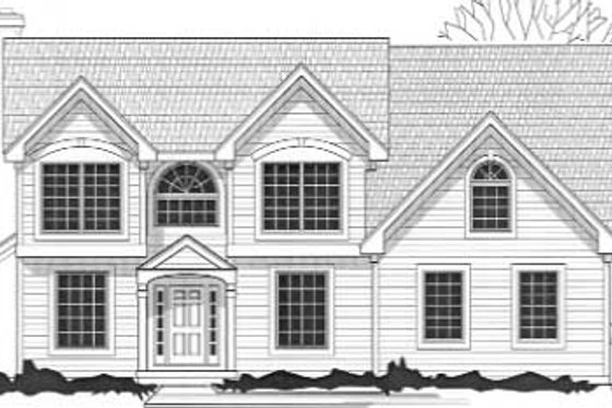 Exterior - Front Elevation for Traditional House Plan #67-516 - 4 bed, 2.5 bath