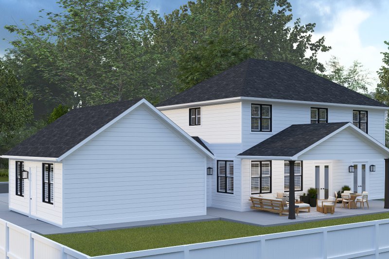 House Blueprint - Exterior - Rear Elevation for Farmhouse House Plan #1060-489 - 3 bed, 2.5 bath