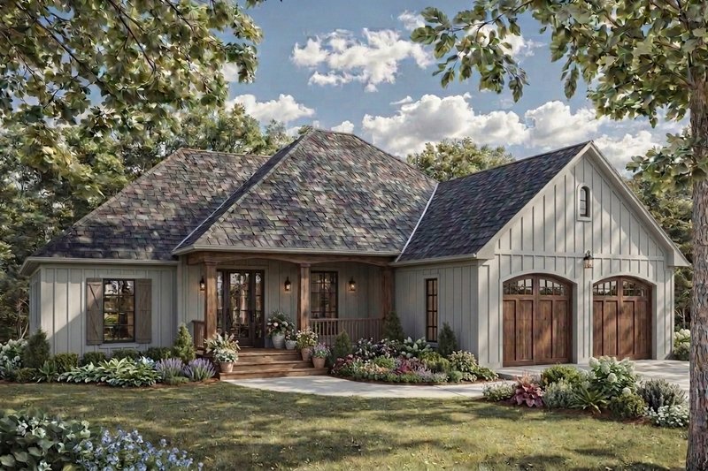 Home Plan - Exterior - Front Elevation 2 for Ranch House Plan #21-670 - 4 bed, 3 bath