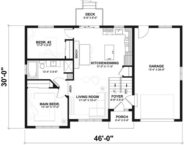 Dream House Plan - Farmhouse Floor Plan - Main Floor Plan #23-311