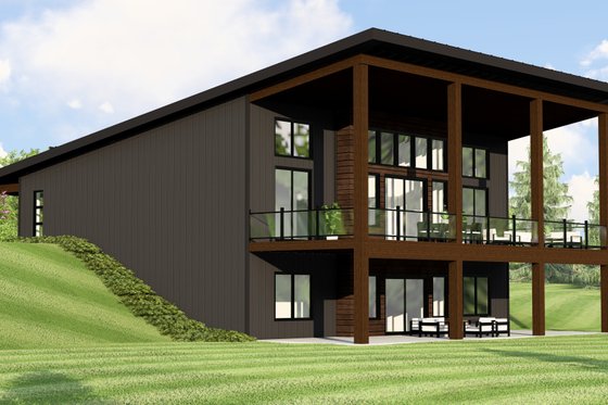 Exterior - Other Elevation 2 for Contemporary House Plan #1064-364 - 2 bed, 2 bath