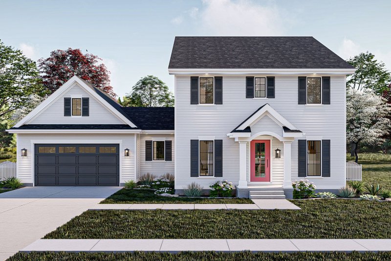 Dream House Plan - Colonial Exterior - Front Elevation Plan #455-619