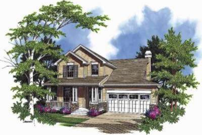 House Blueprint - Traditional Exterior - Front Elevation Plan #48-171