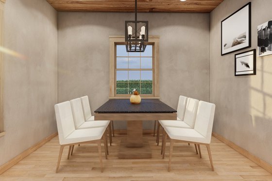 Interior - Dining Room for Cabin House Plan #923-388 - 2 bed, 2 bath