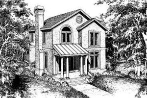 European Exterior - Front Elevation Plan #322-102