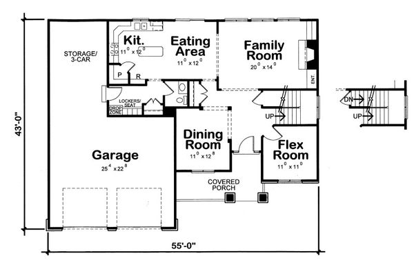 House Design - Traditional Floor Plan - Main Floor Plan #20-2085