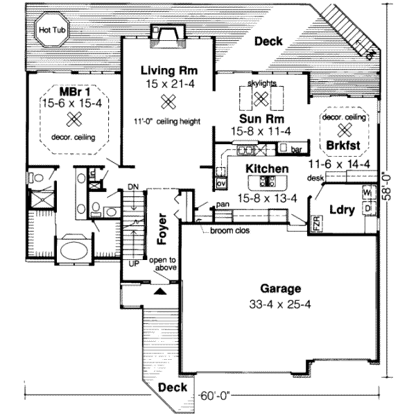 European Floor Plan - Main Floor Plan #312-116