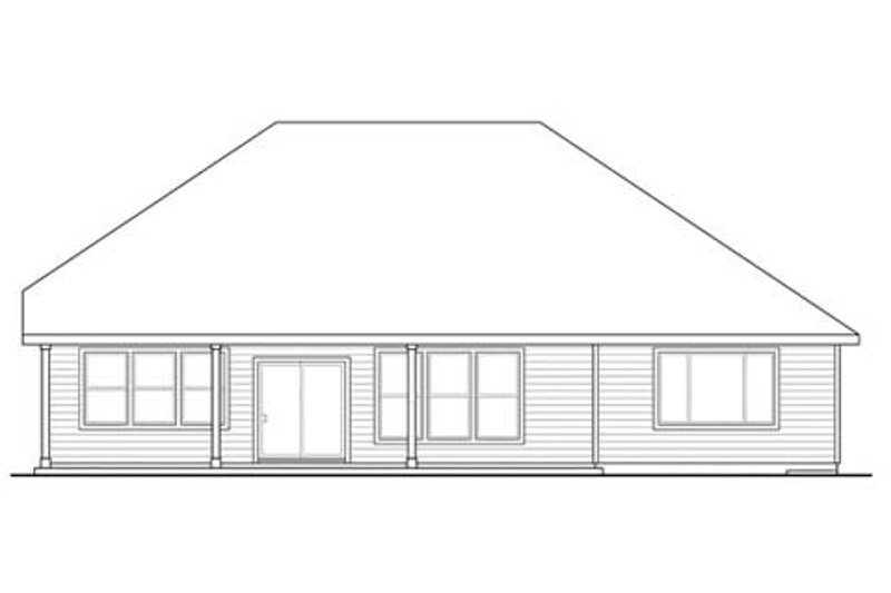 Architectural House Design - Exterior - Rear Elevation for Craftsman House Plan #124-859 - 3 bed, 2.5 bath