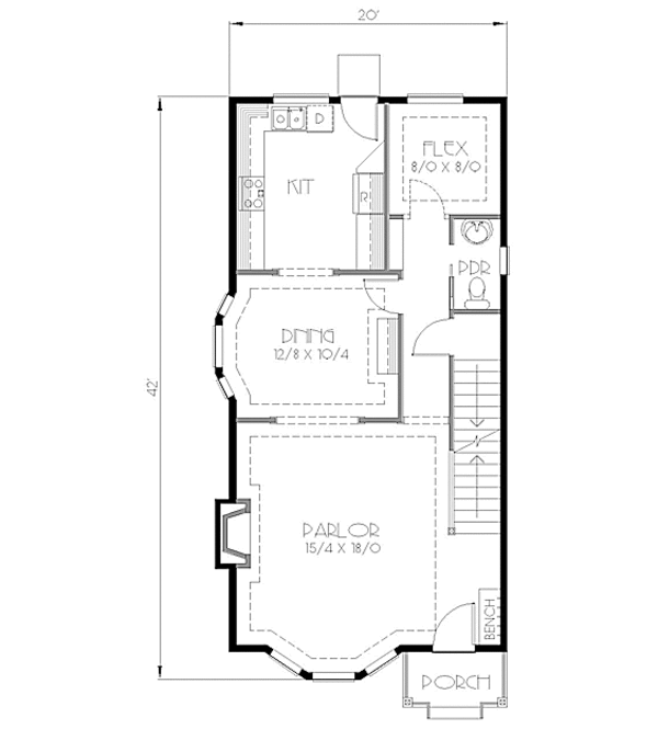 Traditional Floor Plan - Main Floor Plan #423-31
