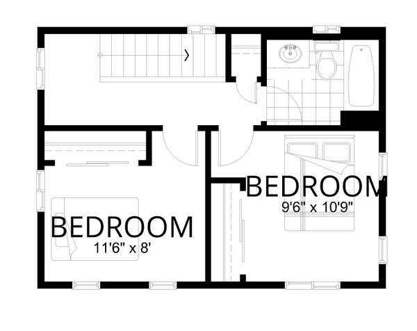 Farmhouse Floor Plan - Upper Floor Plan #112-224