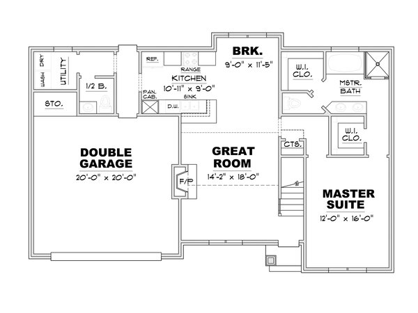 European Floor Plan - Main Floor Plan #34-239