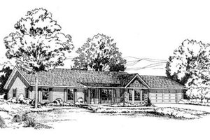 Ranch Exterior - Front Elevation Plan #312-849