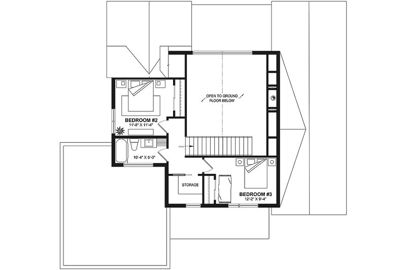 Home Plan - Floor Plan - Upper Floor for Farmhouse House Plan #23-2781 - 3 bed, 2.5 bath