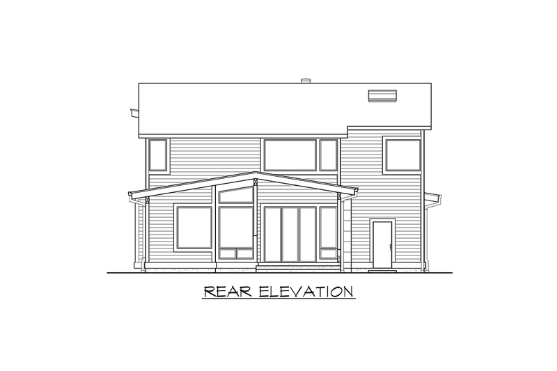 House Blueprint - Exterior - Other Elevation 2 for Contemporary House Plan #132-227 - 4 bed, 3 bath