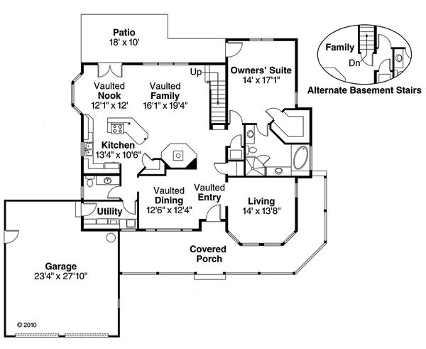 Home Plan - Farmhouse Floor Plan - Main Floor Plan #124-181