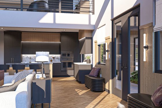 Interior - Entry for Barndominium House Plan #455-340 - 3 bed, 2.5 bath