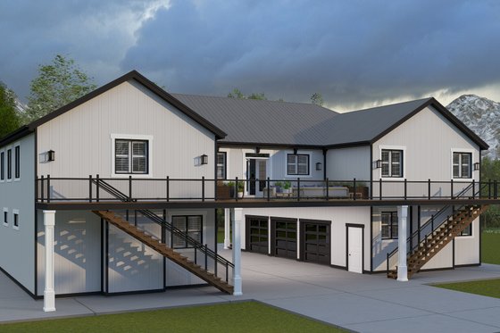 Exterior - Front Elevation 4 for Barndominium House Plan #1060-424 - 3 bed, 2.5 bath
