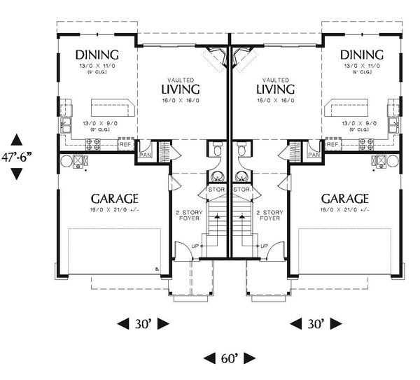 Home Plan - Craftsman Floor Plan - Main Floor Plan #48-549