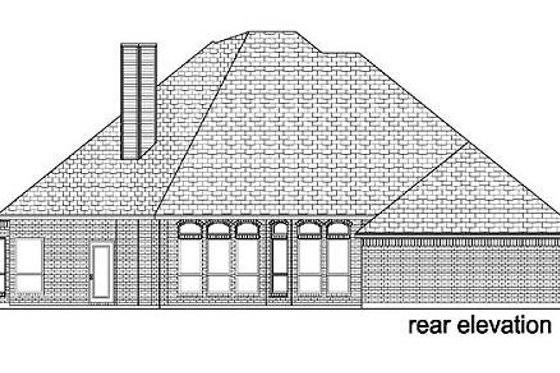 Exterior - Rear Elevation for Traditional House Plan #84-273 - 3 bed, 2 bath