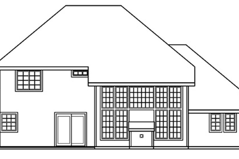 Home Plan - Exterior - Rear Elevation for Traditional House Plan #124-382 - 3 bed, 2.5 bath