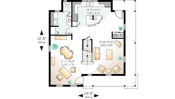 Architectural House Design - Country Floor Plan - Main Floor Plan #23-225