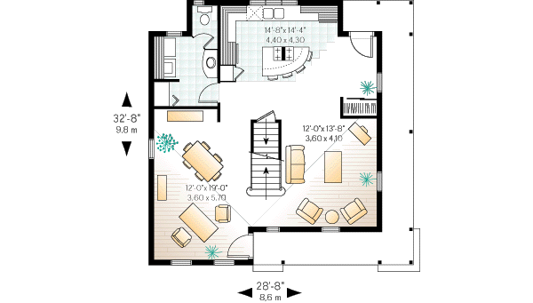 Country Floor Plan - Main Floor Plan #23-225