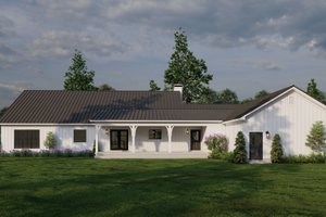 Exterior - Rear Elevation 1 for Farmhouse House Plan #923-384 - 3 bed, 3 bath