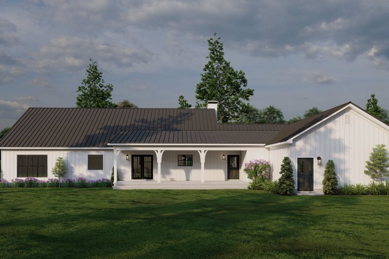 House Blueprint - Exterior - Rear Elevation 1 for Farmhouse House Plan #923-384 - 3 bed, 3 bath