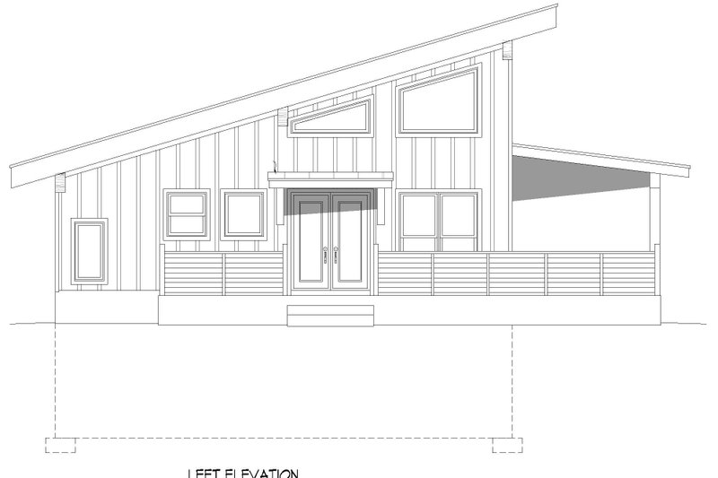 House Blueprint - Exterior - Other Elevation for Modern House Plan #932-743 - 2 bed, 1 bath