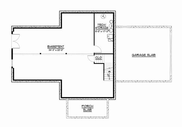 Architectural House Design - Country Floor Plan - Lower Floor Plan #1064-114