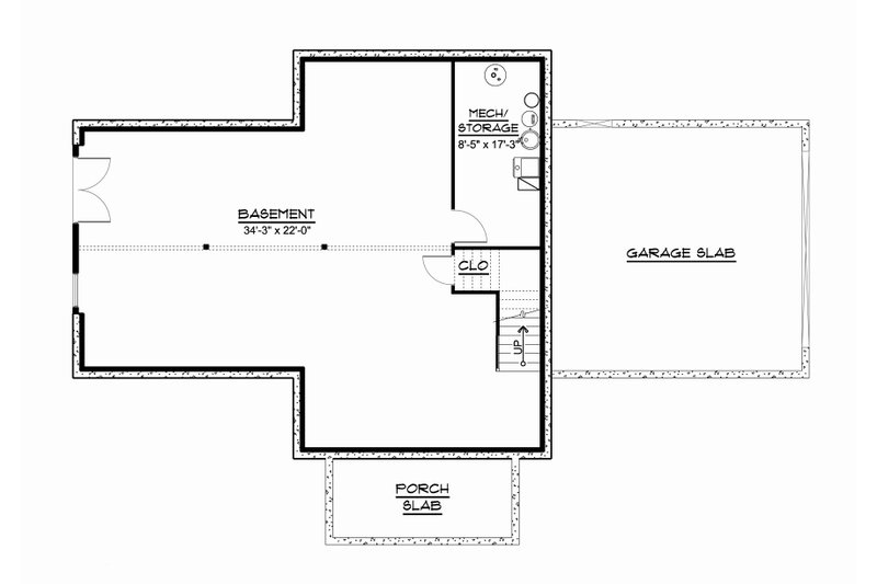 House Plan Design - Floor Plan - Lower Floor for Country House Plan #1064-114 - 3 bed, 2.5 bath