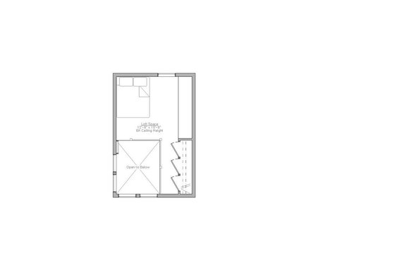 Floor Plan - Upper Floor for Modern House Plan #914-4 - 1 bed, 1 bath