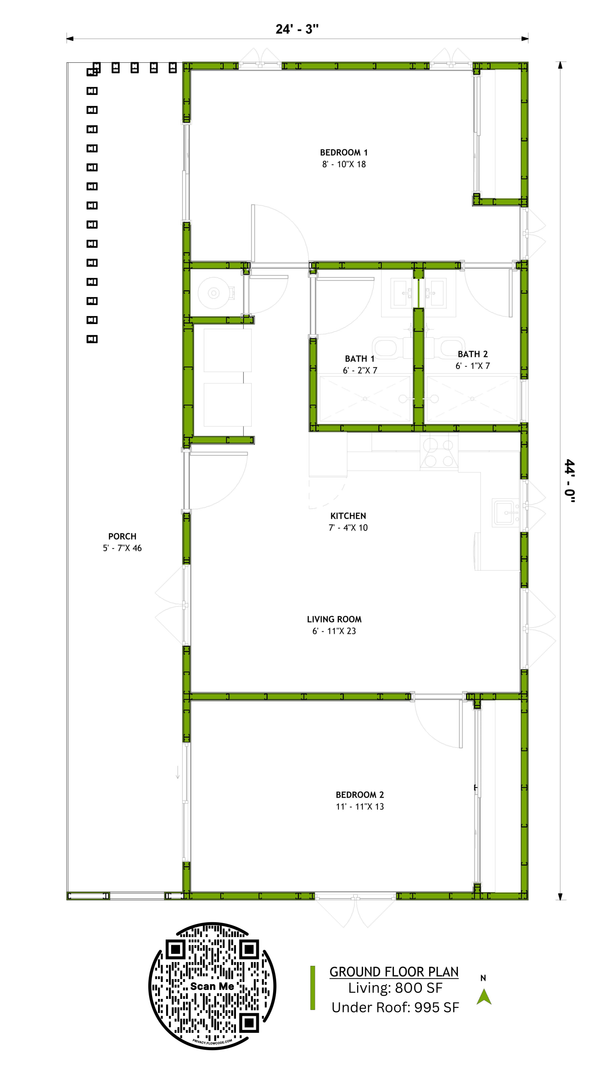 Contemporary Floor Plan - Main Floor Plan #1106-42