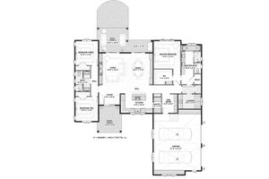 Floor Plan - Main Floor for Modern House Plan #928-360 - 3 bed, 2 bath